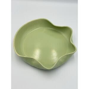 Mid Century Metlox Poppytrail Freeform Bowl Olive Green California Pottery MCM